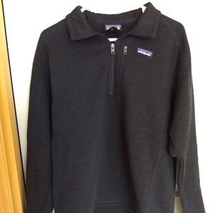 Patagonia Black 1/4 Zip Pullover Sweater